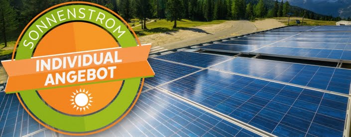 Solarplatten mit Individualangbot Button