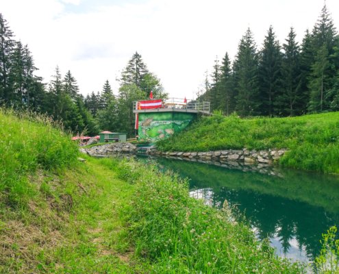 Kraftwerkseröffnung, Naturnahe Gestaltung Kraftwerk, Wasserkraftwerk neu, Kraftwerk Schoba, Kleinwasserkraftwerk